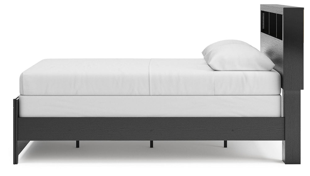 Broachmyn Queen Bookcase Panel Bed - Black/Gray (8)
