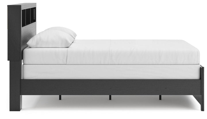 Broachmyn Queen Bookcase Panel Bed - Black/Gray (9)