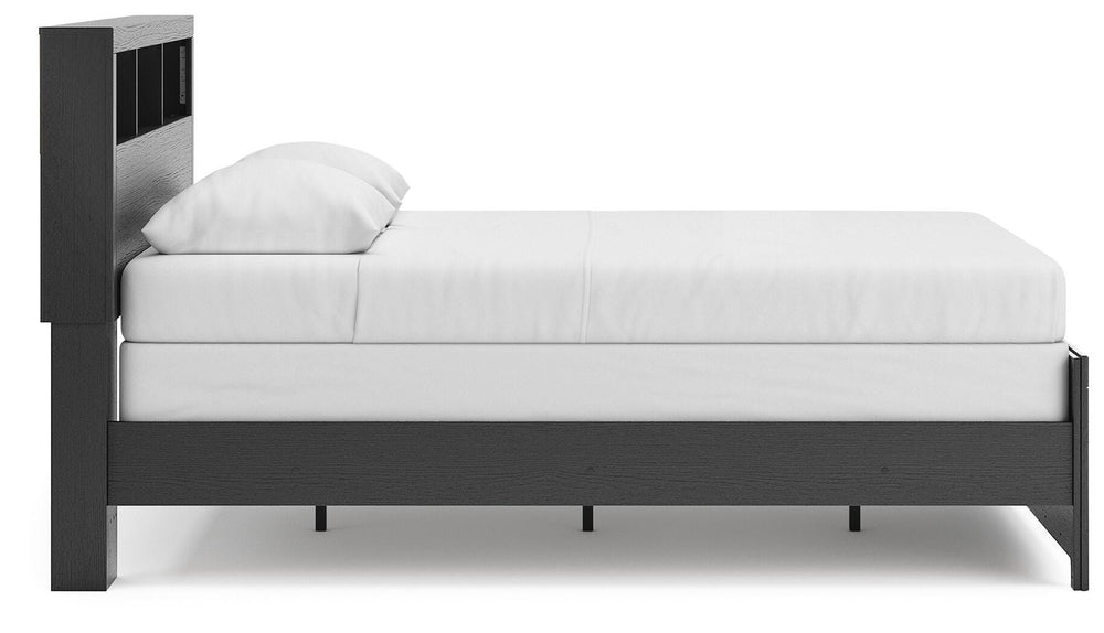 Broachmyn Queen Bookcase Panel Bed - Black/Gray (9)