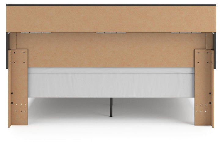 Broachmyn King Bookcase Panel Bed - Black/Gray (6)