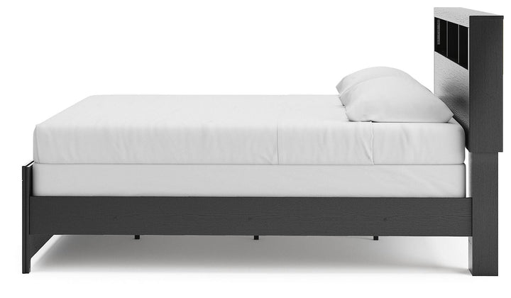 Broachmyn King Bookcase Panel Bed - Black/Gray (7)