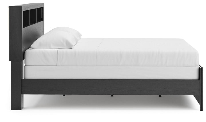 Broachmyn King Bookcase Panel Bed - Black/Gray (8)