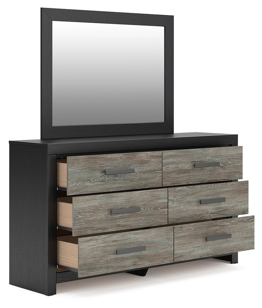 Broachmyn Dresser and Mirror - Black/Gray (2)