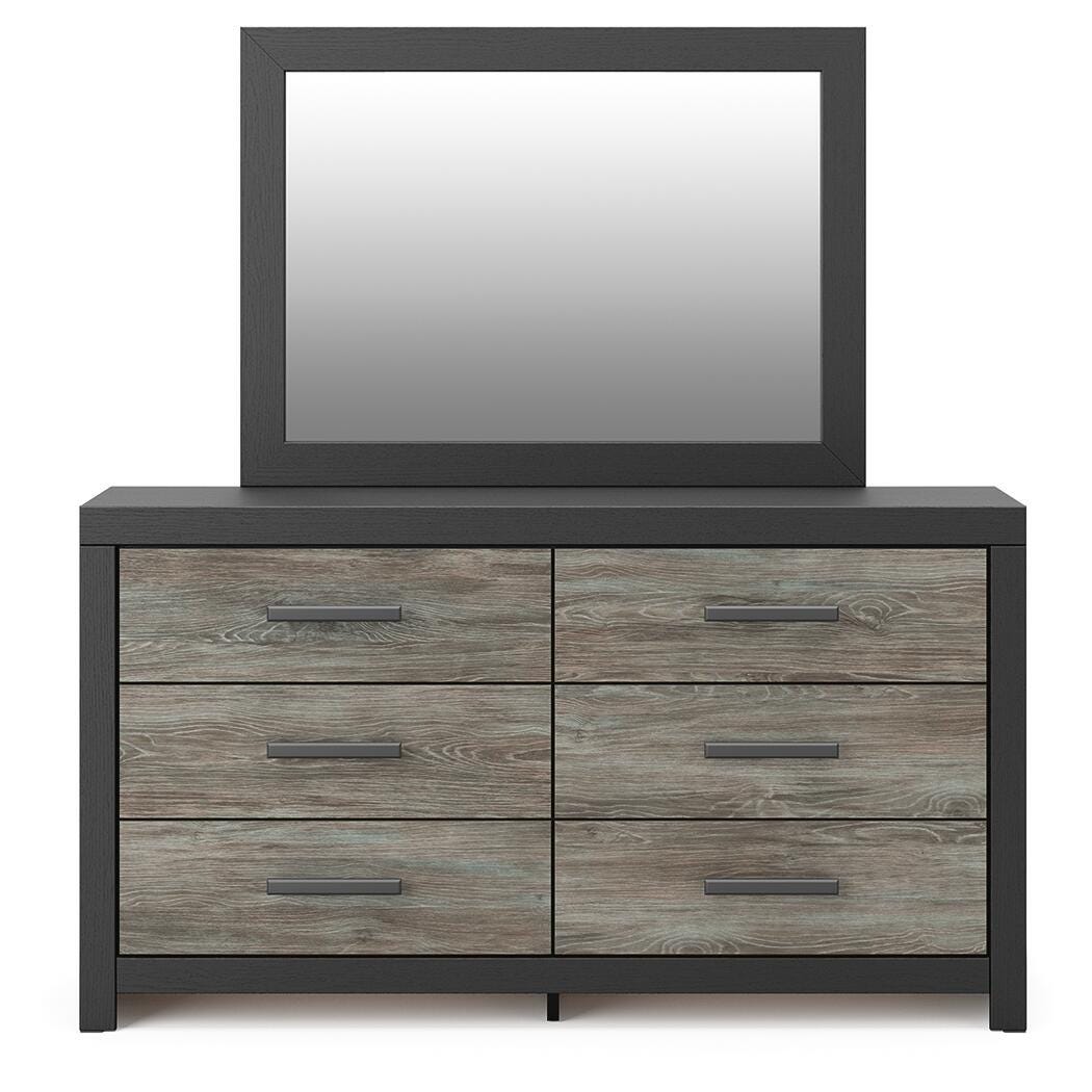 Broachmyn Queen Bookcase Bed, Dresser and Mirror (2)
