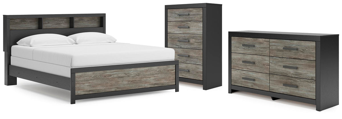 Broachmyn King Panel Bed, Dresser and Chest