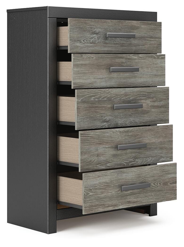 Broachmyn Chest of Drawers - Black/Gray (2)