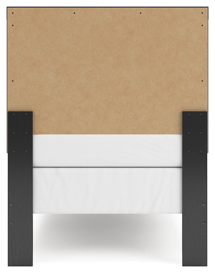 Broachmyn Twin Panel Bed - Black/Gray (6)