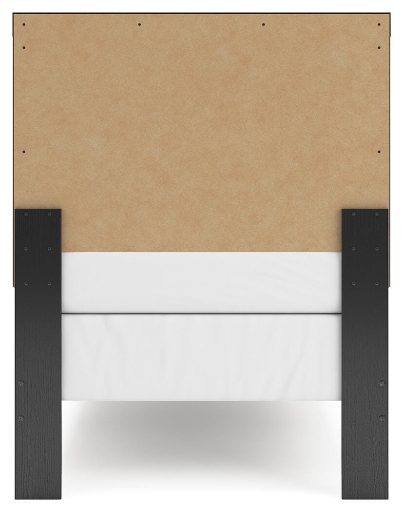 Broachmyn Twin Panel Bed - Black/Gray (6)