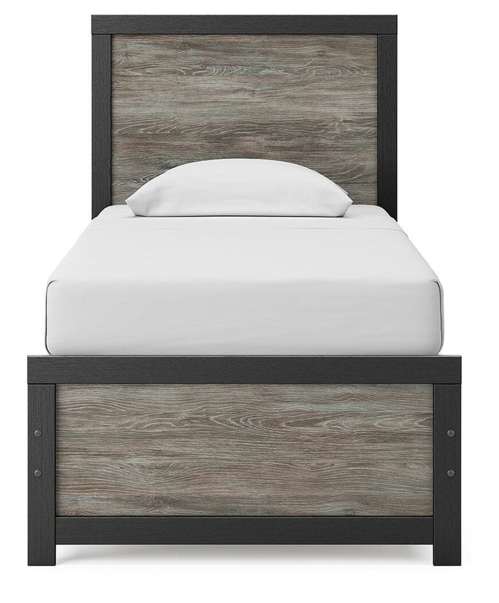 Broachmyn Twin Panel Bed - Black/Gray (3)