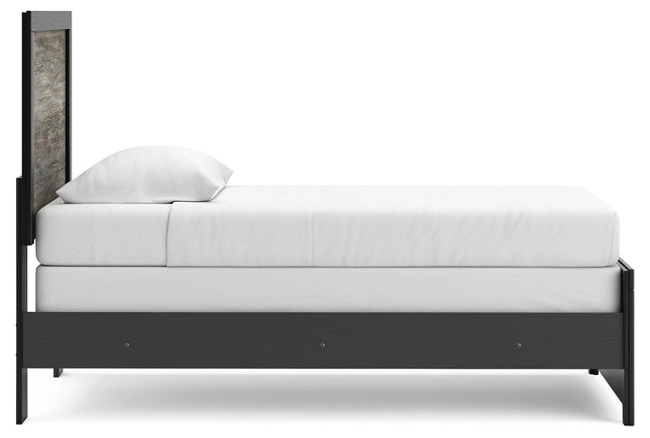Broachmyn Twin Panel Bed - Black/Gray (5)