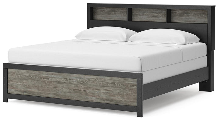 Broachmyn King Bookcase Bed - Black/Gray (4)