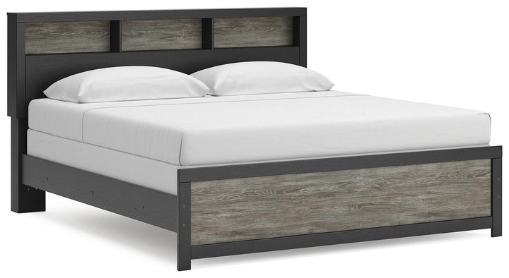 Broachmyn King Bookcase Bed - Black/Gray (1)