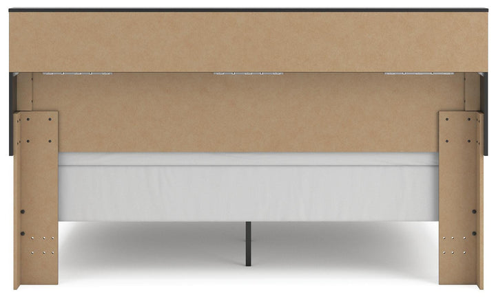 Broachmyn King Bookcase Bed - Black/Gray (6)