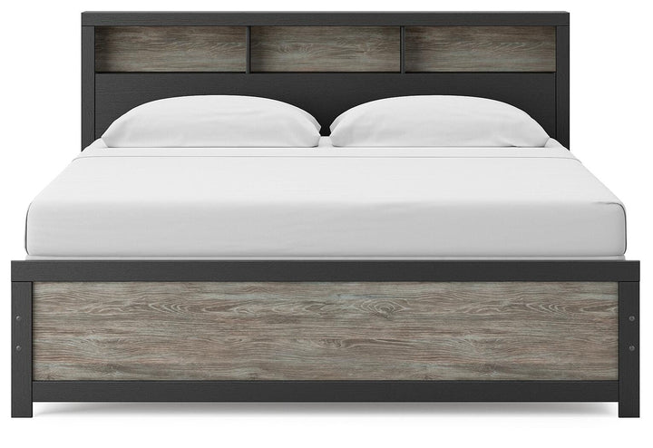 Broachmyn King Bookcase Bed - Black/Gray (3)