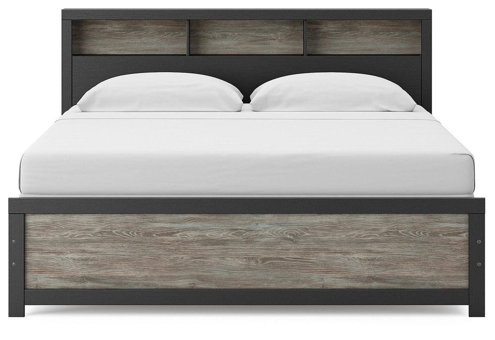 Broachmyn King Bookcase Bed - Black/Gray (3)