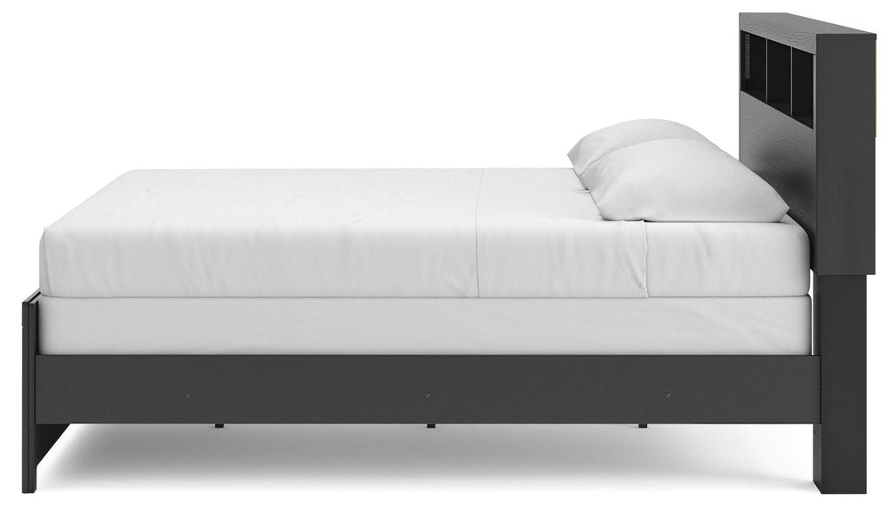 Broachmyn King Bookcase Bed - Black/Gray (7)