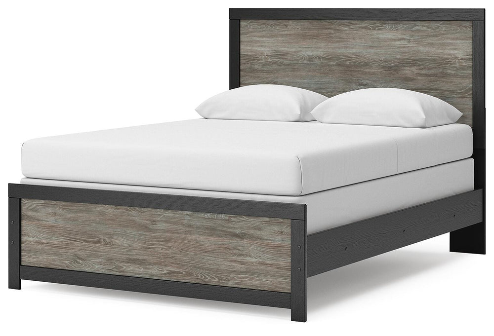 Broachmyn Queen Panel Bed - Black/Gray (4)