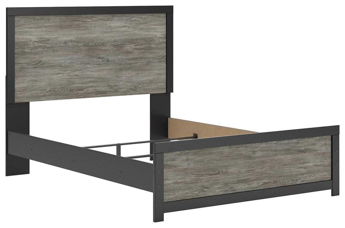 Broachmyn Queen Panel Bed - Black/Gray (2)