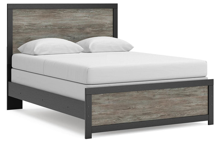 Broachmyn Queen Panel Bed - Black/Gray (1)