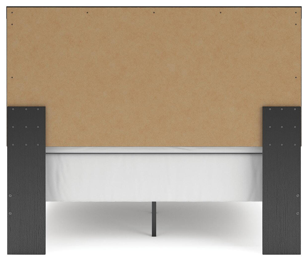 Broachmyn Queen Panel Bed - Black/Gray (6)