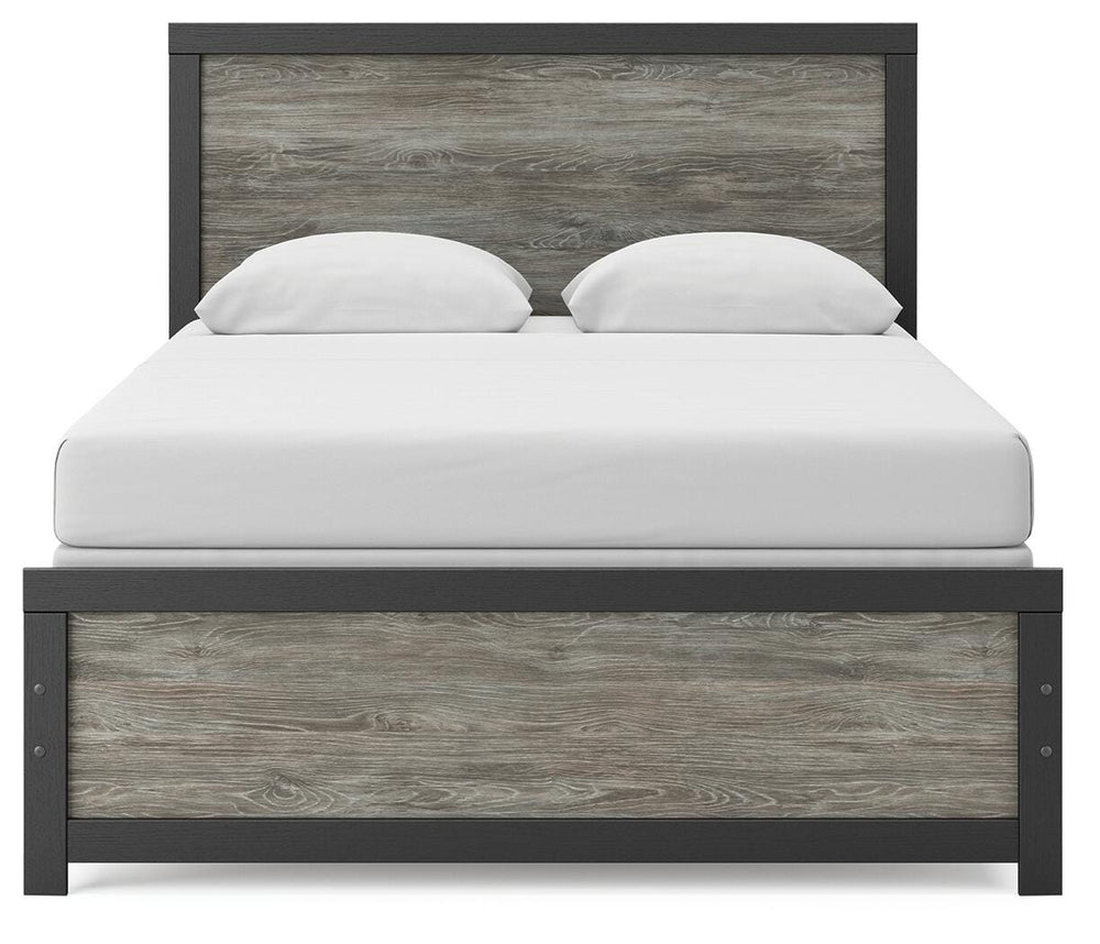 Broachmyn Queen Panel Bed - Black/Gray (3)