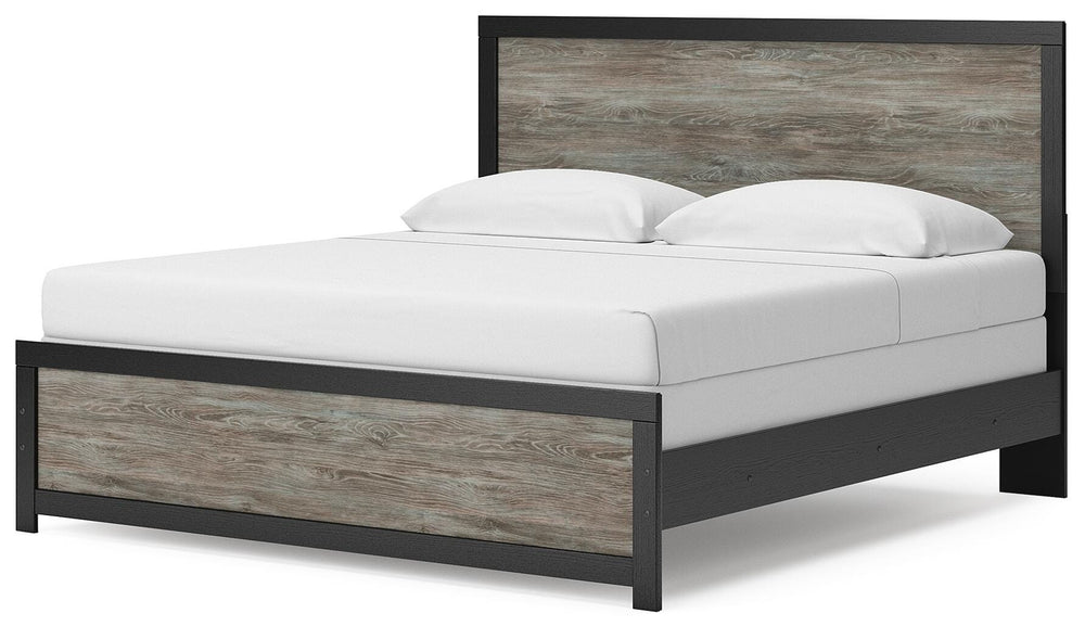 Broachmyn King Panel Bed - Black/Gray (4)