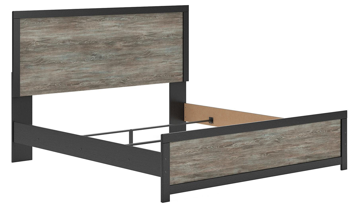 Broachmyn King Panel Bed - Black/Gray (2)