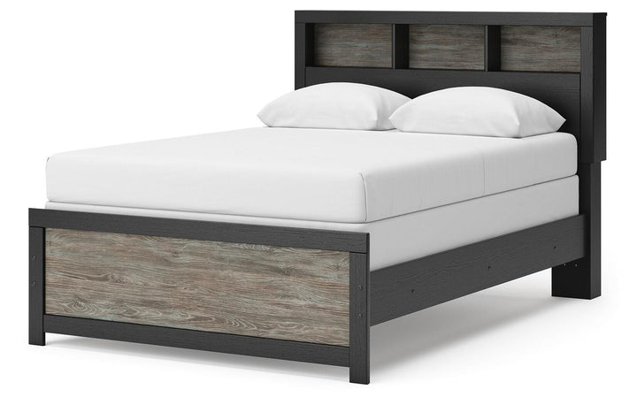Broachmyn Full Bookcase Bed - Black/Gray (4)