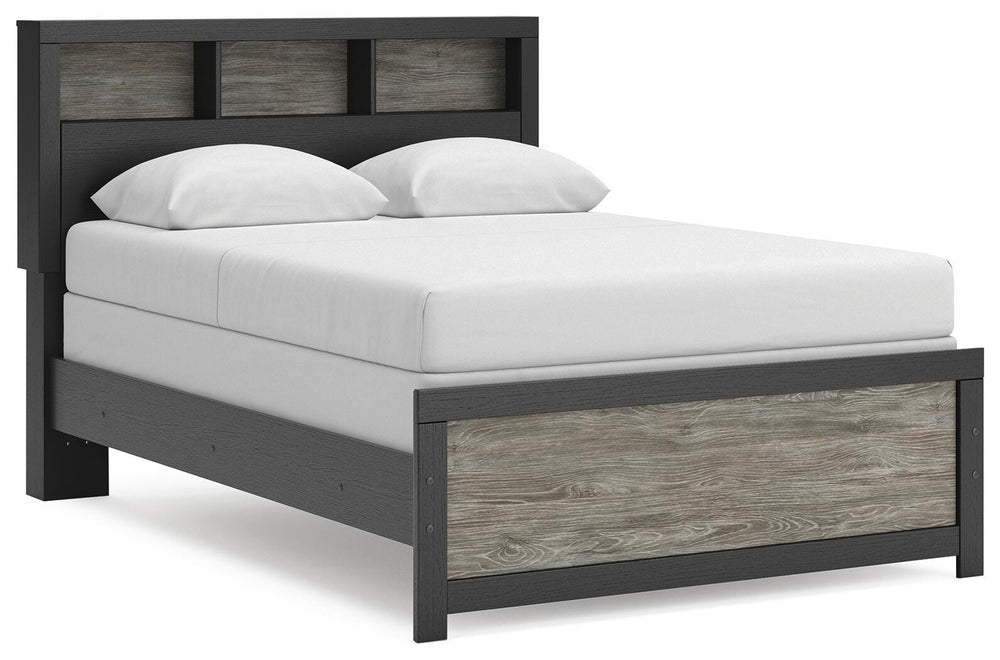 Broachmyn Full Bookcase Bed - Black/Gray (1)