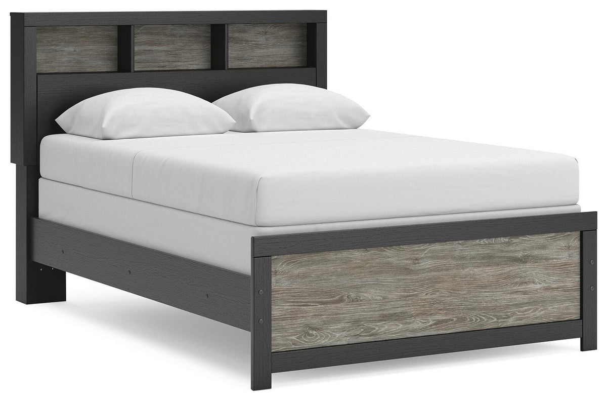 Broachmyn Full Bookcase Bed - Black/Gray (1)