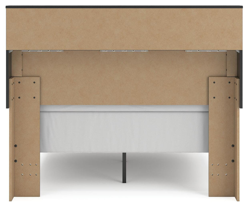 Broachmyn Full Bookcase Bed - Black/Gray (6)