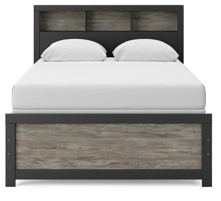 Broachmyn Full Bookcase Bed - Black/Gray (3)