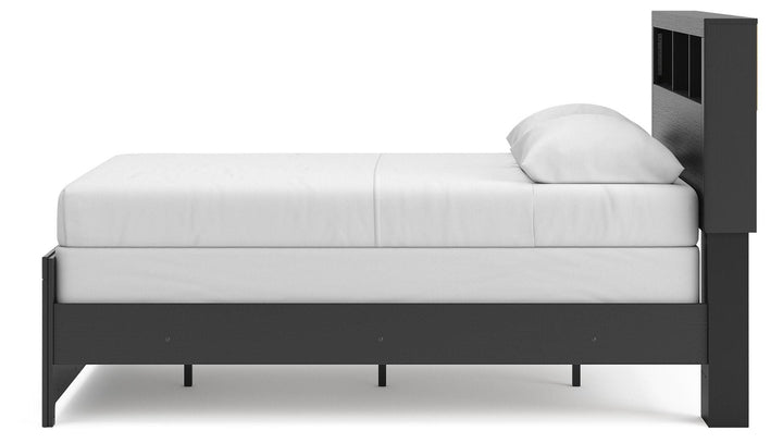 Broachmyn Full Bookcase Bed - Black/Gray (7)