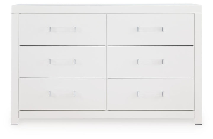 Maeling King Upholstered Panel Bed, Dresser, Mirror and Nightstand