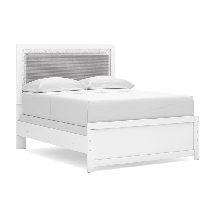 Maeling Full Upholstered Panel Bed, Dresser and Mirror (4)