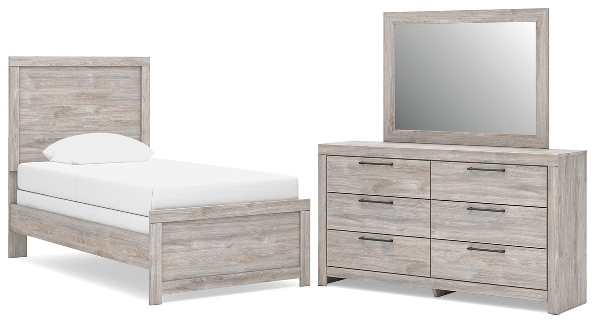 Broachmyn Twin Panel Bed, Dresser and Mirror (1)