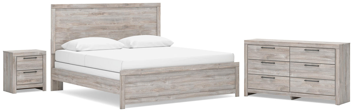Broachmyn King Panel Bed, Dresser and Nightstand (1)