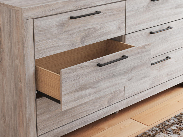 Broachmyn Queen Panel Bed, Dresser, Mirror and Nightstand