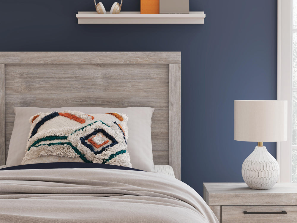 Broachmyn Twin Panel Bed - Gray (9)