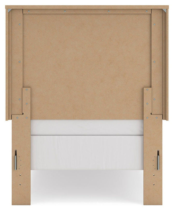 Gramburg Twin Panel Bed - Warm Natural Brown (6)