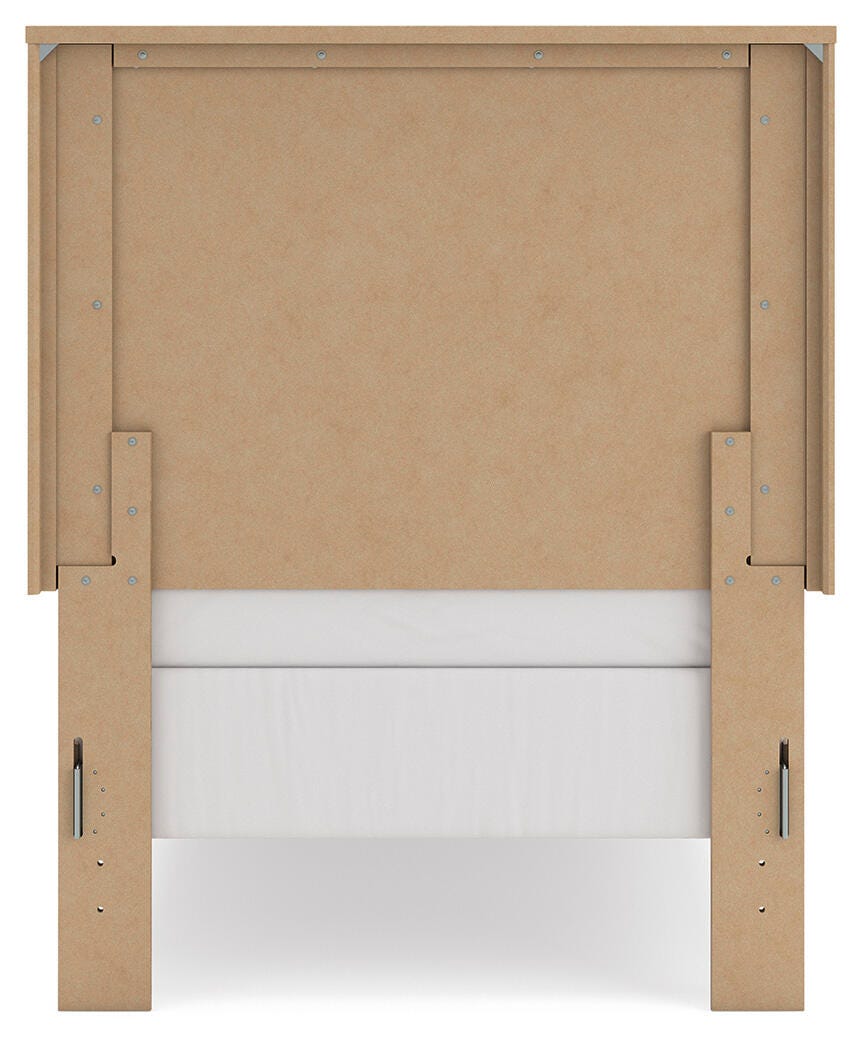 Gramburg Twin Panel Bed - Warm Natural Brown (6)