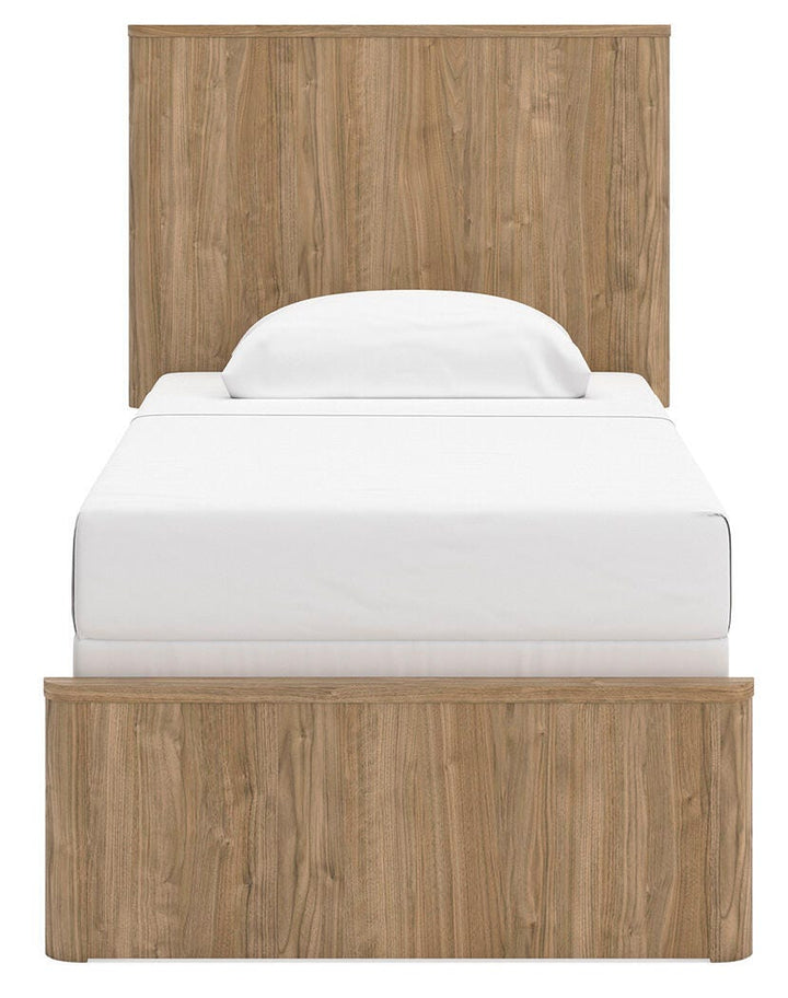 Gramburg Twin Panel Bed - Warm Natural Brown (5)