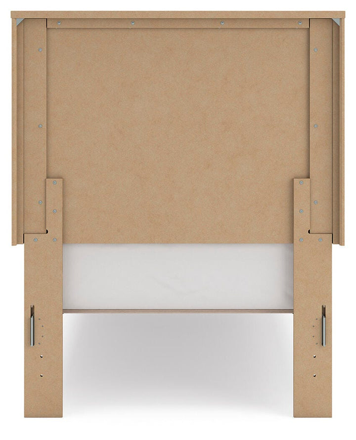 Gramburg Twin Panel Platform Bed - Warm Natural Brown (6)