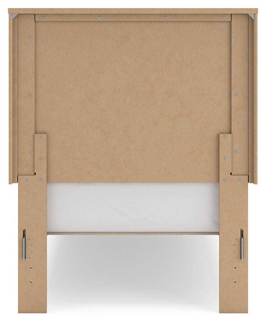 Gramburg Twin Panel Platform Bed - Warm Natural Brown (6)