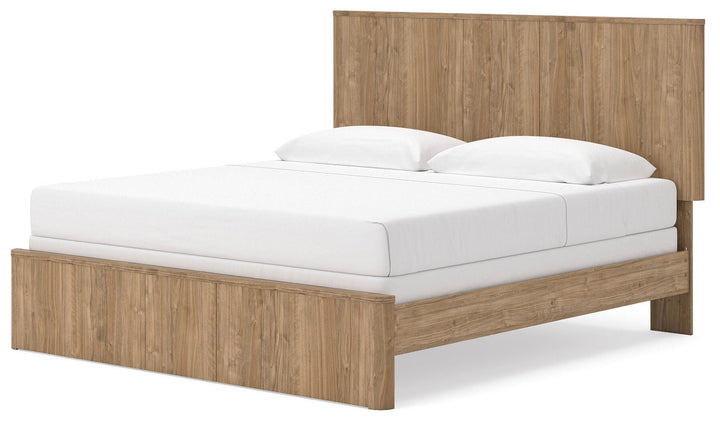 Gramburg King Panel Bed - Warm Natural Brown (4)