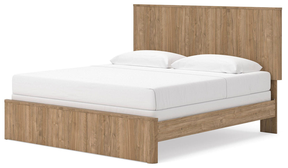 Gramburg King Panel Bed - Warm Natural Brown (4)
