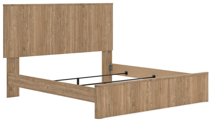 Gramburg King Panel Bed - Warm Natural Brown (3)