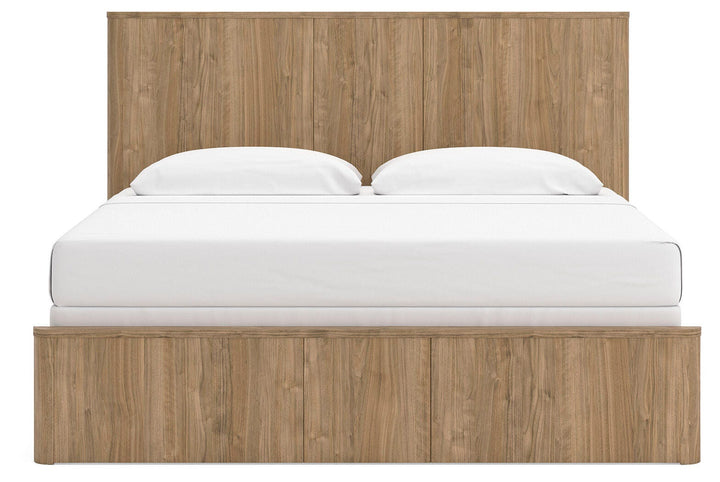 Gramburg King Panel Bed - Warm Natural Brown (5)