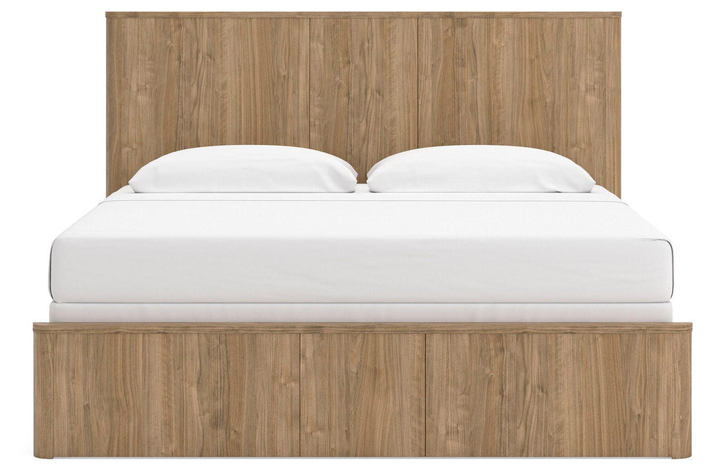 Gramburg King Panel Bed - Warm Natural Brown (5)