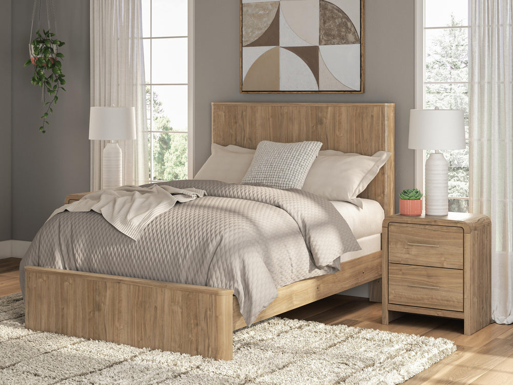 Gramburg Full Panel Bed - Warm Natural Brown (2)
